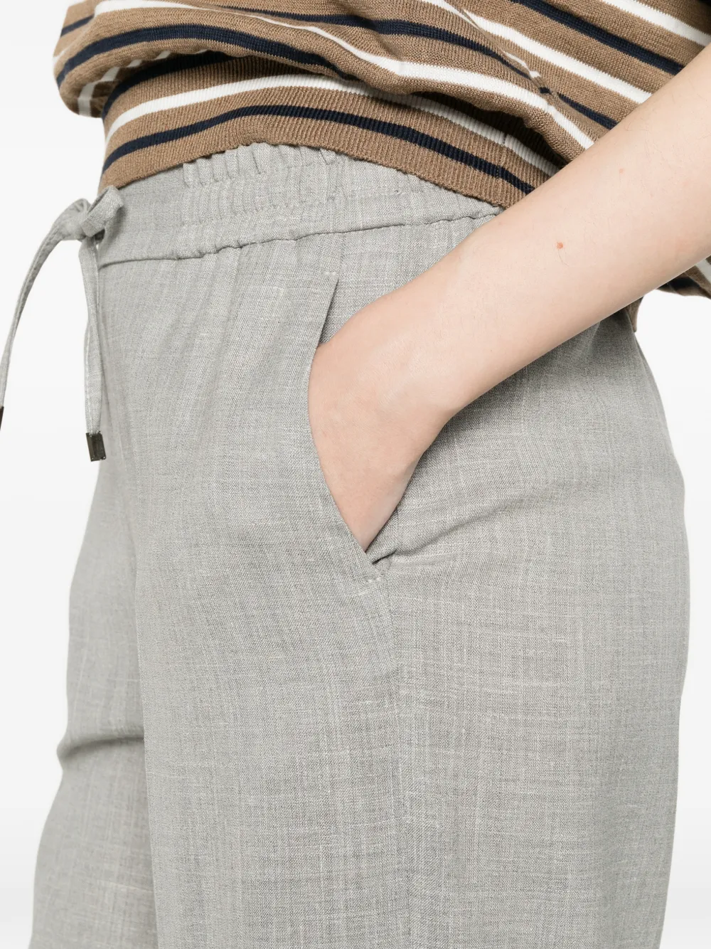 Berwich Broek met trekkoord Grijs