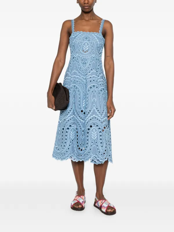 Charo Ruiz Ibiza Glimmer scalloped-hem Midi Dress | Blue | FARFETCH UZ Charo Ruiz Ibiza Glimmer scalloped-hem Midi Dress | Blue | FARFETCH UZ
