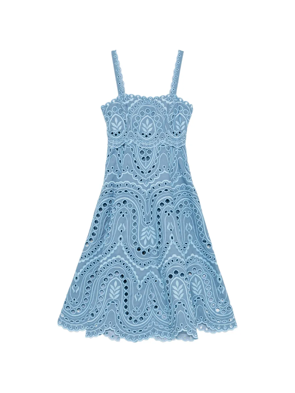 Charo Ruiz Ibiza Glimmer scalloped-hem midi dress - Blu