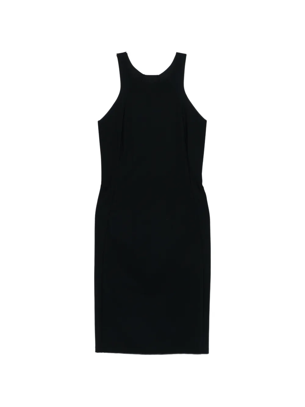Patrizia Pepe crew-neck fitted midi dress - Nero