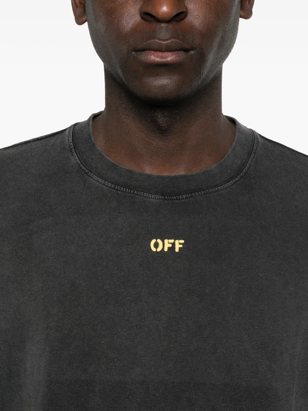 Off-White Fallen Caravaggio T-shirt met ronde hals Grijs