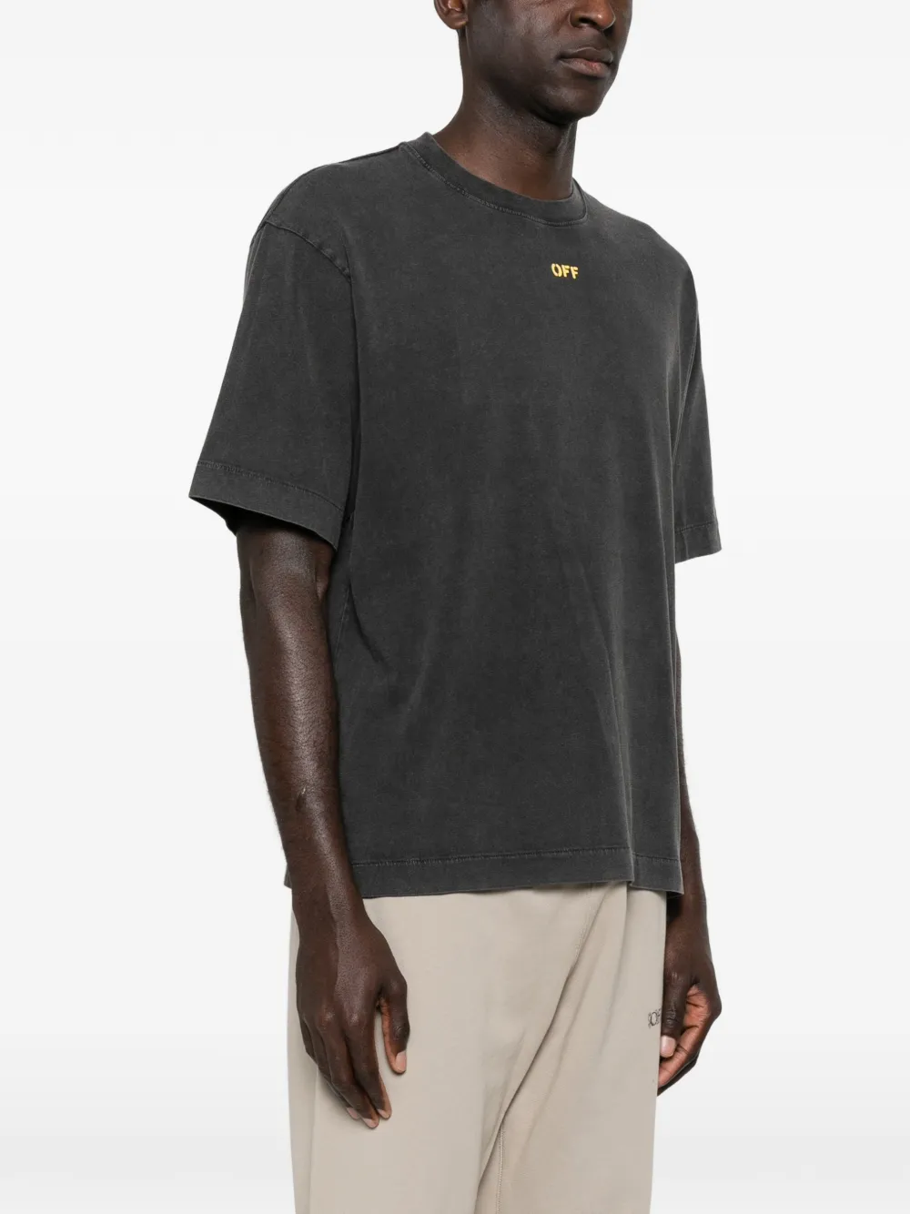 Off-White Fallen Caravaggio T-shirt met ronde hals Grijs