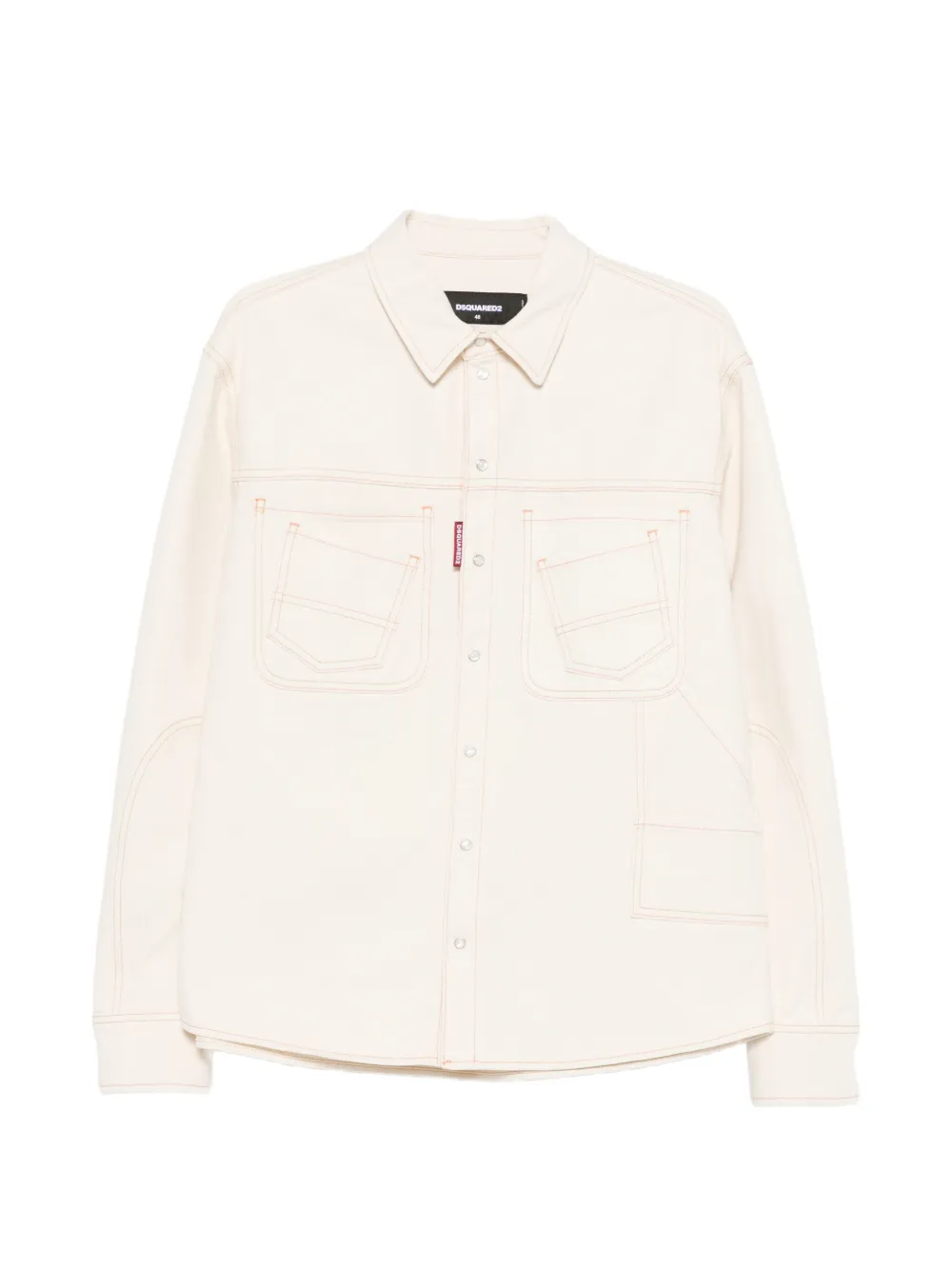 DSQUARED2 pockets topstitch shirt - Nude