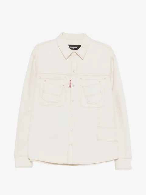 DSQUARED2 pockets topstitch shirt