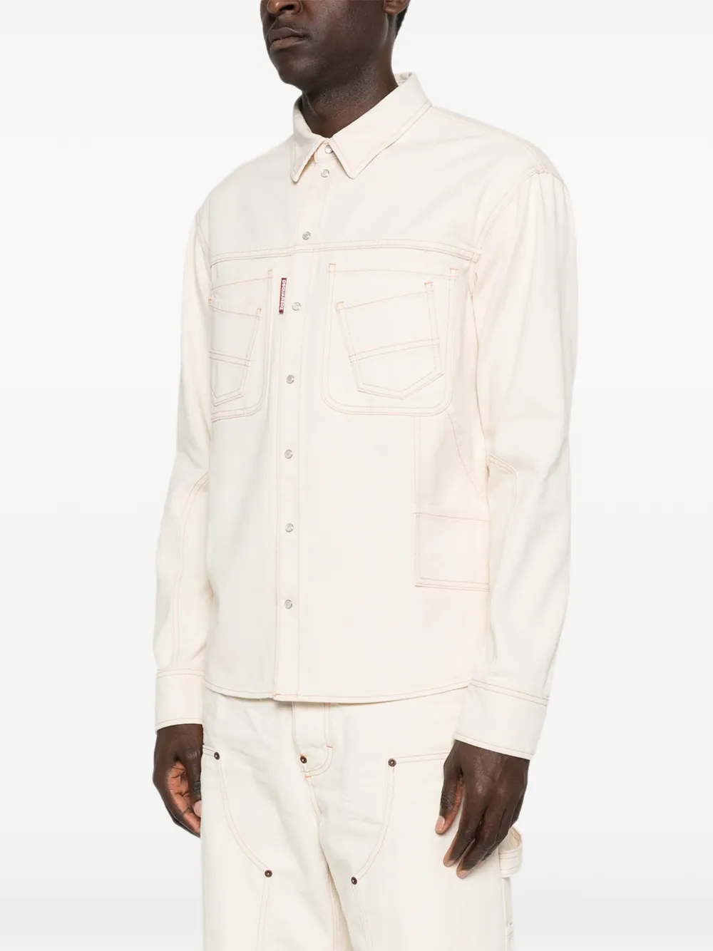  Dsquared2 Pockets Topstitch Shirt - Neutrals 