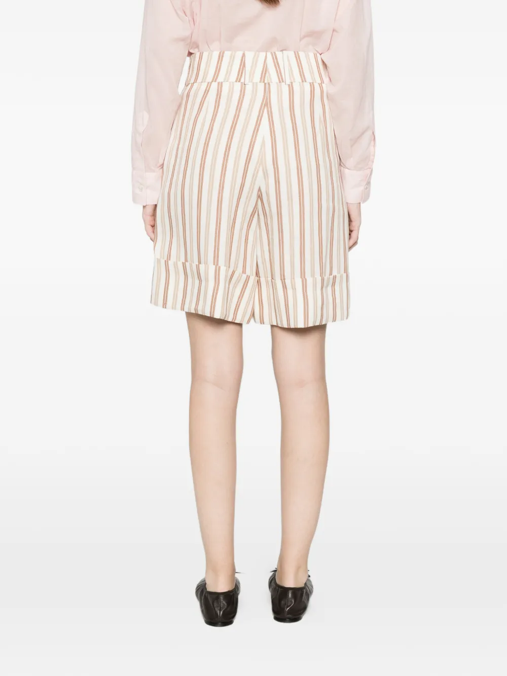 Berwich Gestreepte shorts Wit