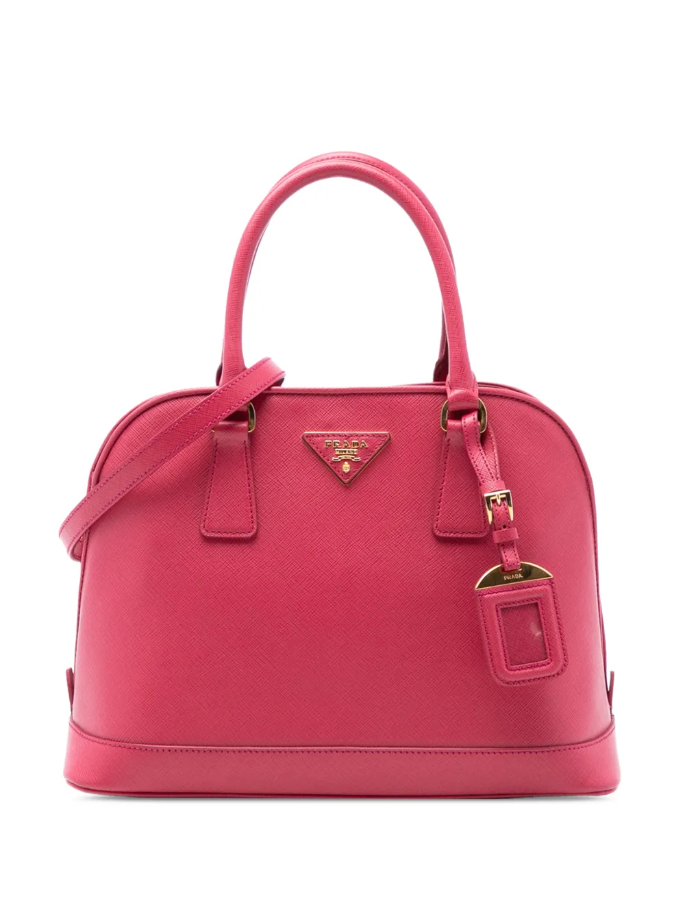 Prada Pre-Owned Borsa a tracolla Lux Open Promenade media in pelle Saffiano 2010-2025 - Rosa