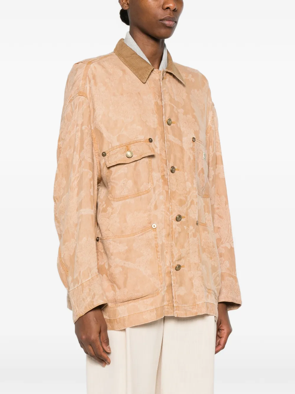 Floral Corduroy Oversized Jacket