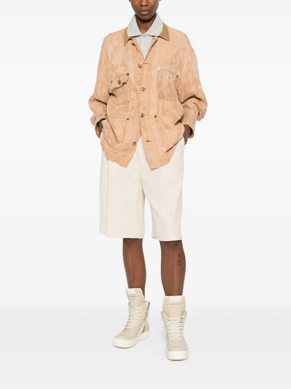 Floral Corduroy Oversized Jacket