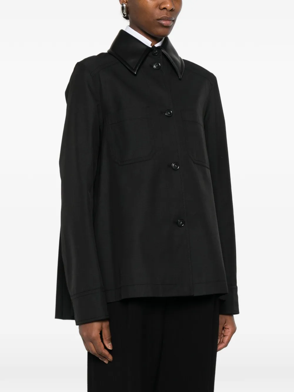 Sportmax Jack met boxy kraag Zwart