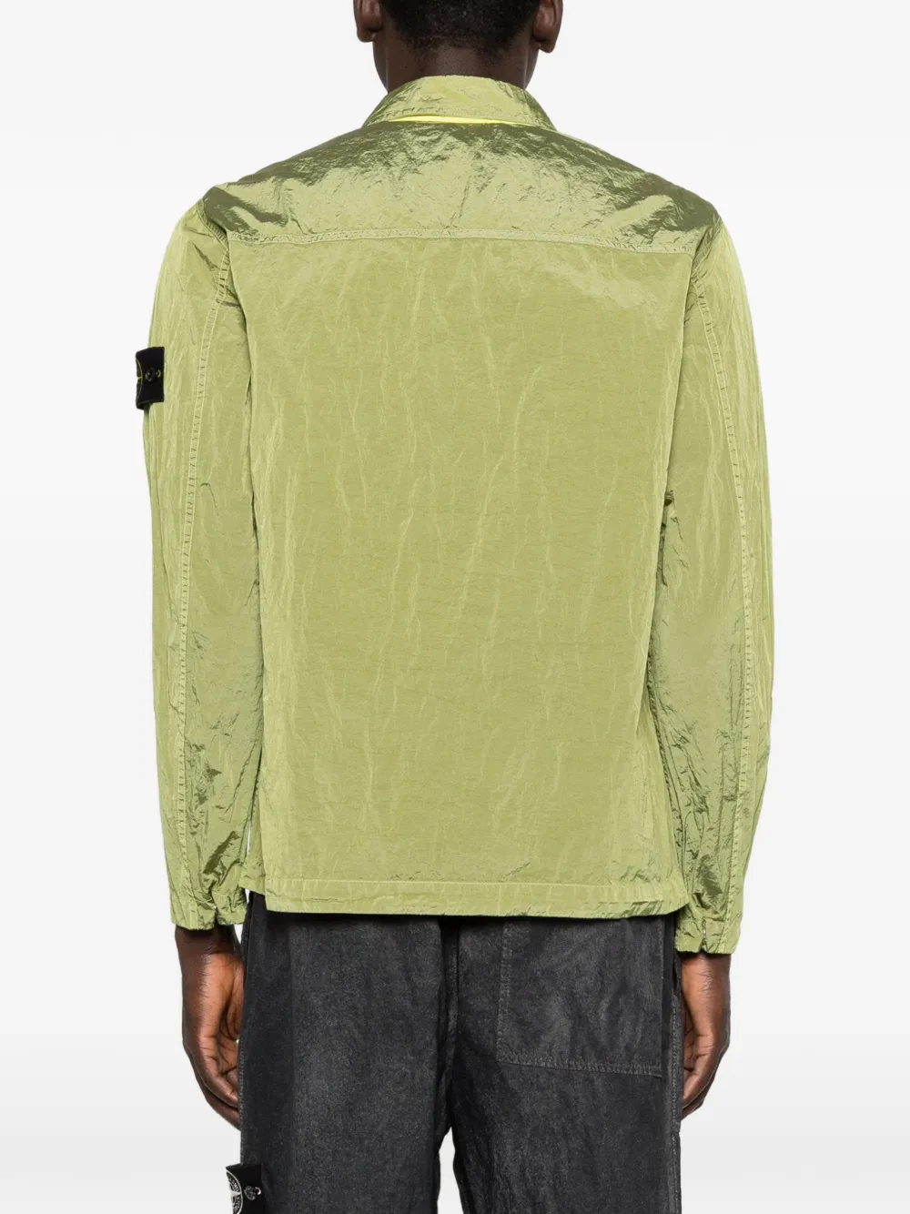 Stone Island Shirtjack met Compass-logopatch Groen