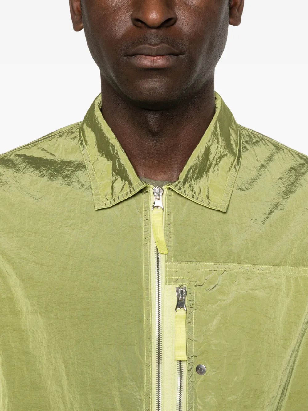Stone Island Shirtjack met Compass-logopatch Groen