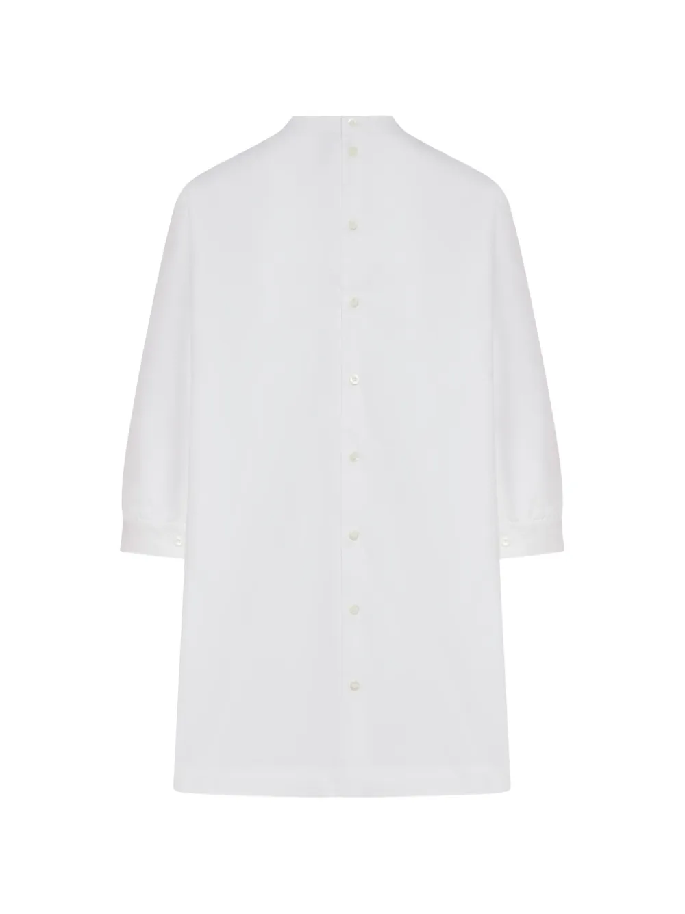  Miu Miu Oversized High-neck Cotton Blouse - White 