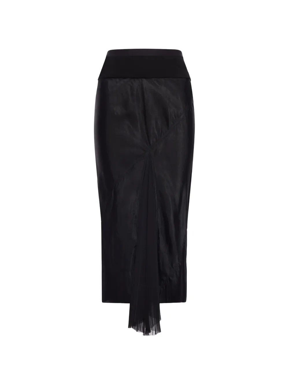 Rick Owens panelled midi skirt - Nero