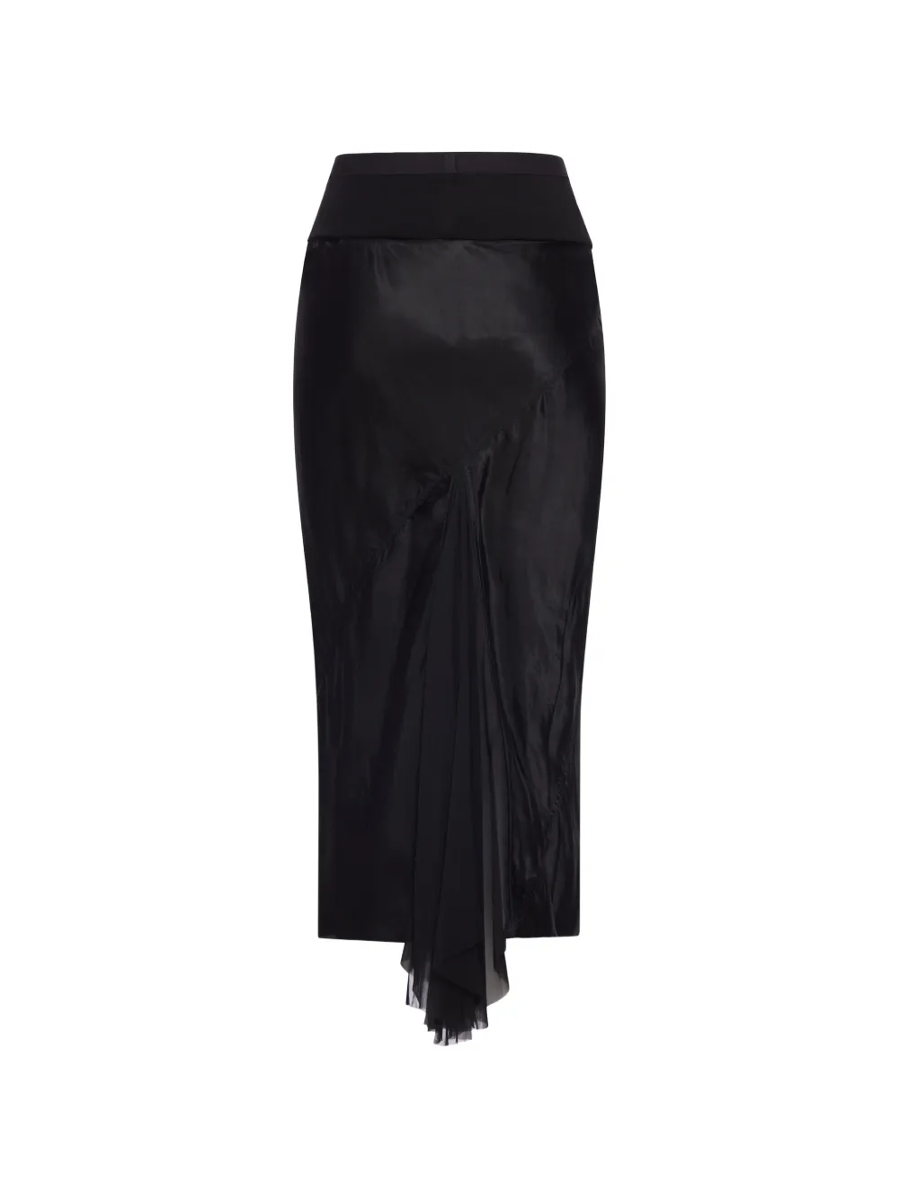  Rick Owens Panelled Midi Skirt - Black 