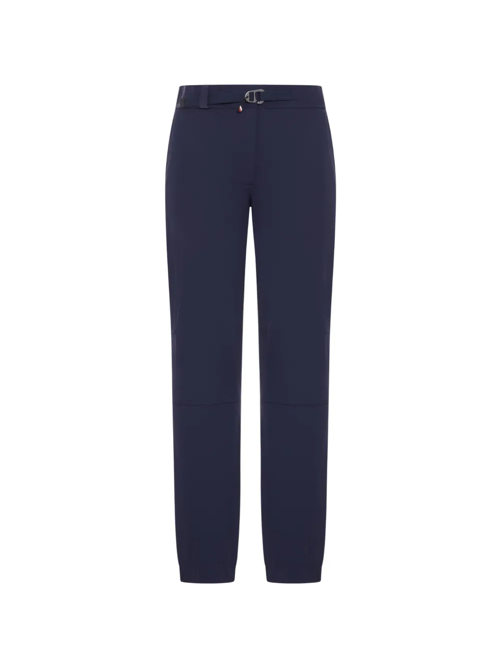 Moncler Belted Straight Trousers In Blue
