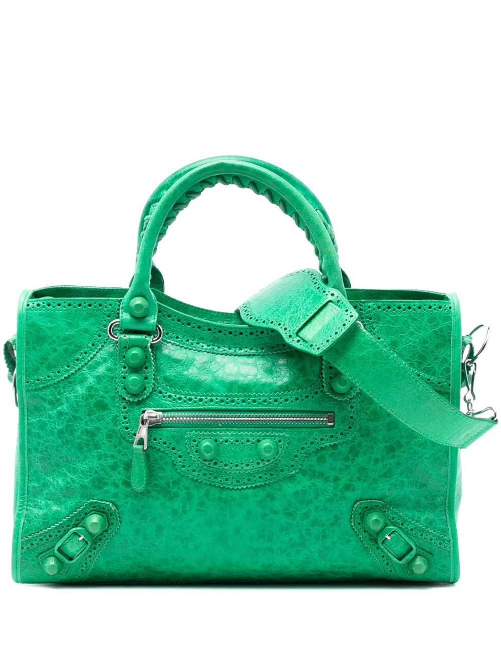 Balenciaga Pre-Owned Borsa a tracolla Motocross City Giant Brogues in pelle di agnello 2011-2012 - Verde