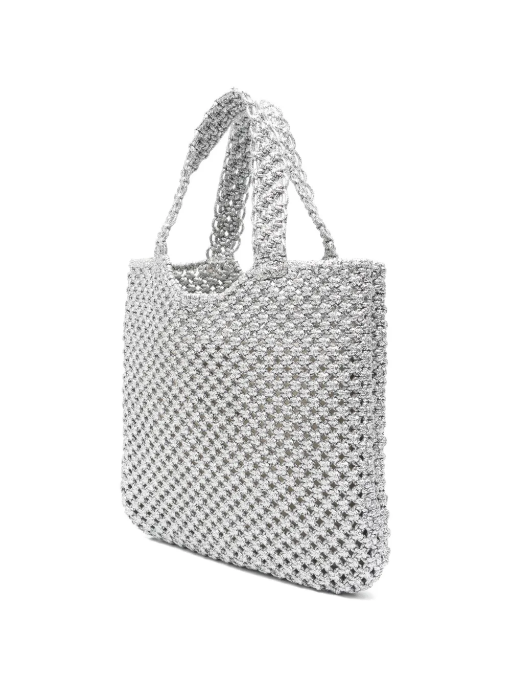  Tela Top-handle Shoulder Bag - Silver 