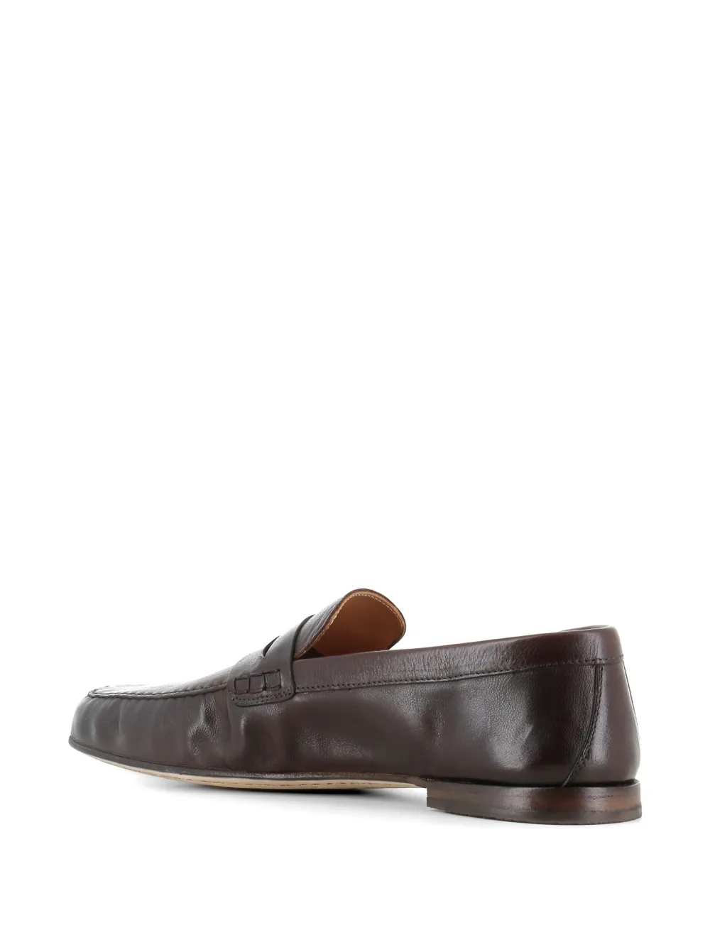 Alberto Fasciani Leren loafers Bruin