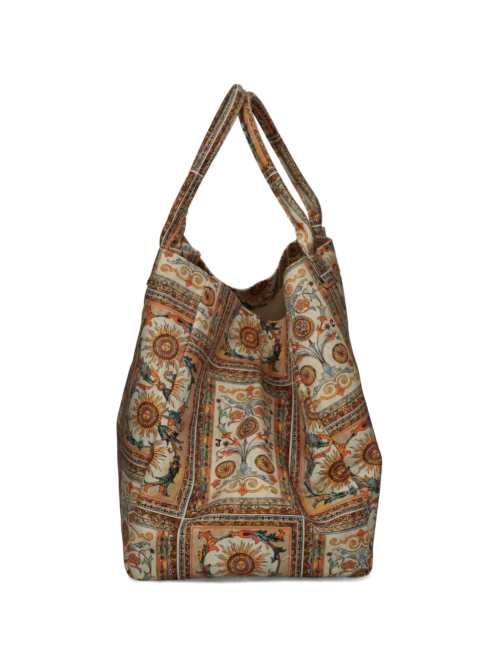 Just Cavalli Shopper met bloemenprint Bruin
