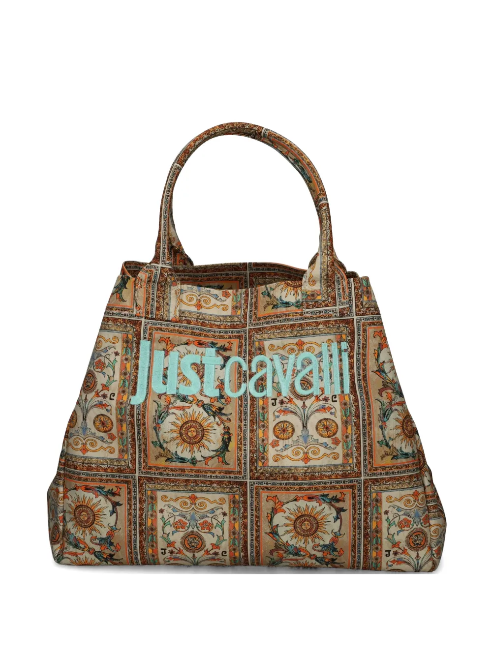 Just Cavalli floral-print tote bag - Marrone