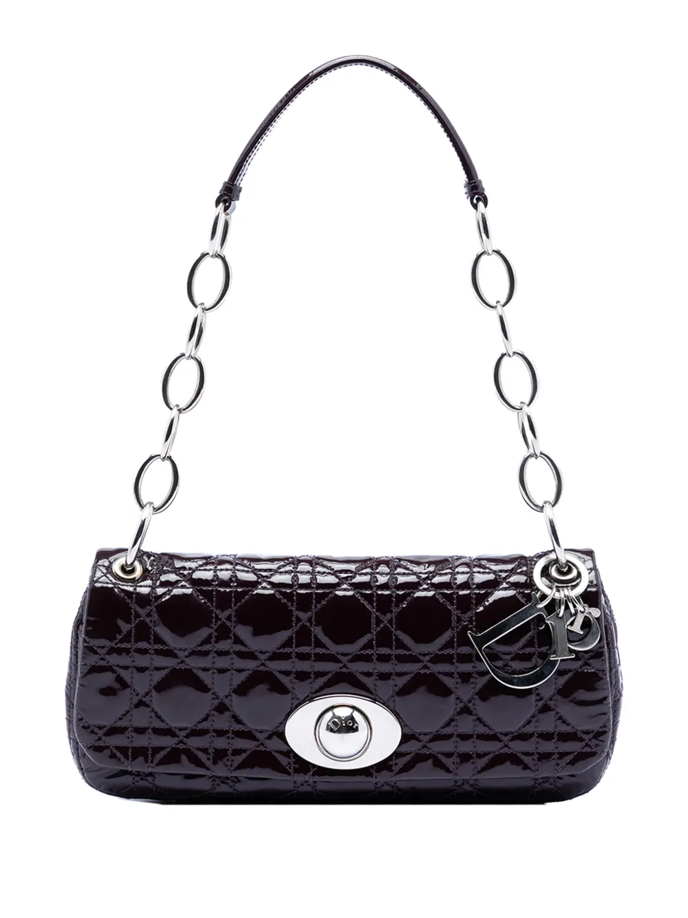 Christian Dior Pre-Owned Borsa a spalla Rendezvous con finitura lucida e motivo Cannage 2009 - Viola