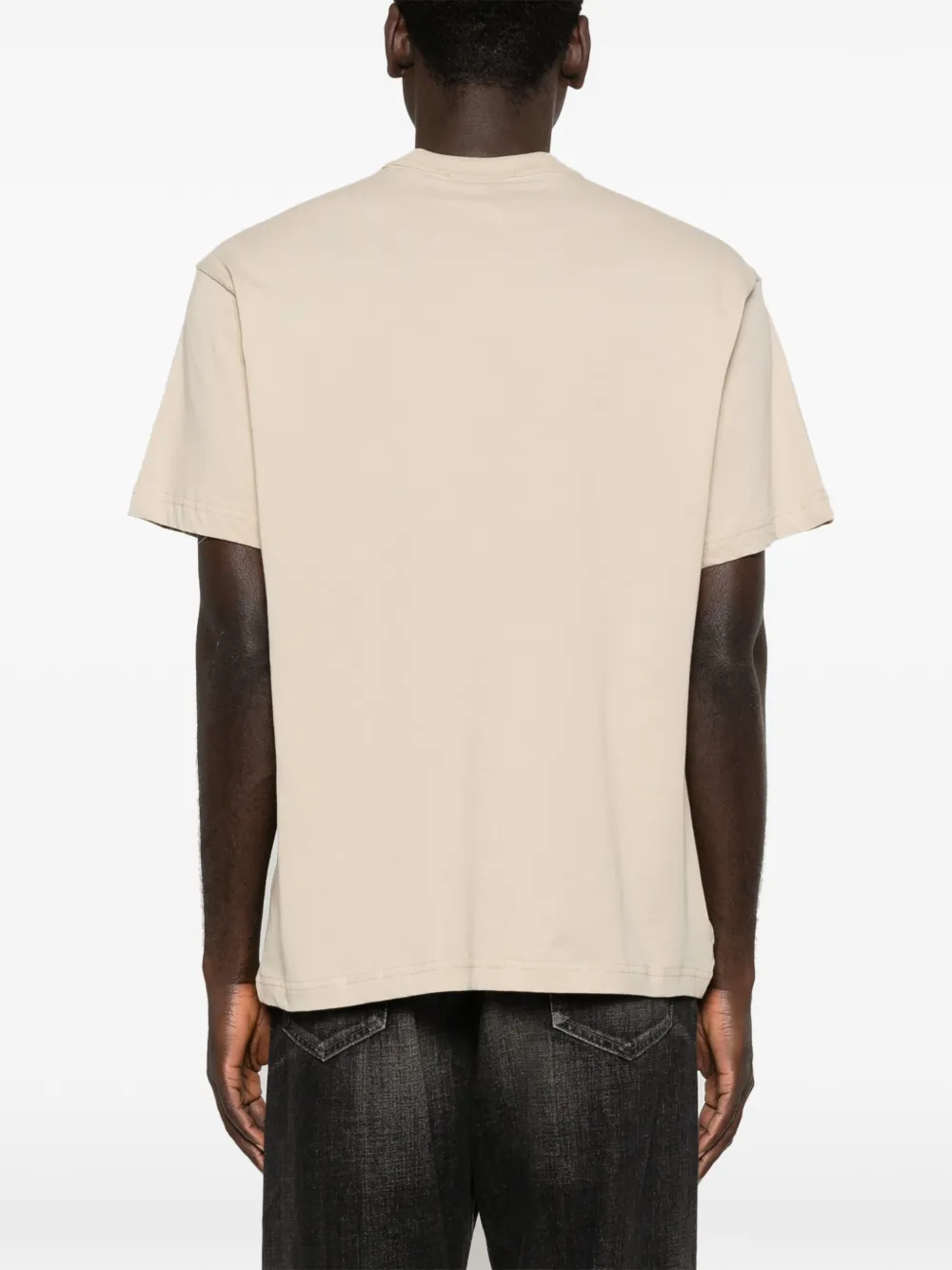 Versace Jeans Couture T-shirt met logodetail Beige