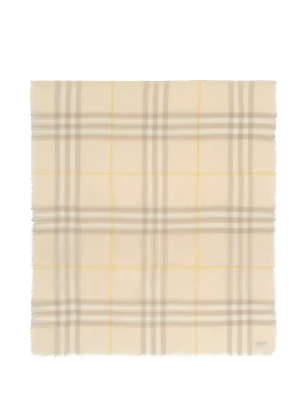 Burberry wide Check wool scarf - Toni neutri