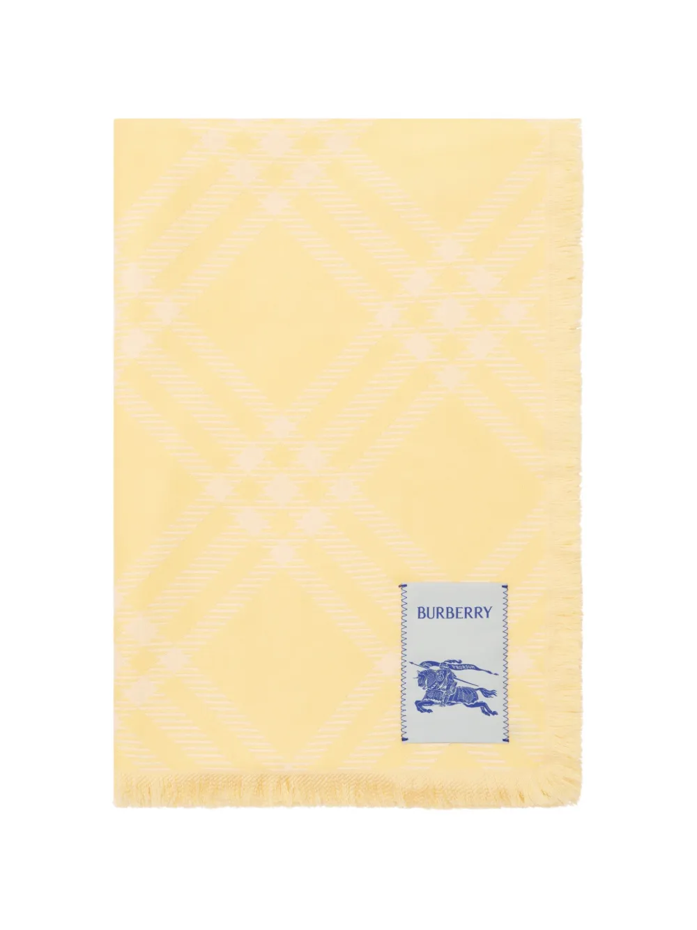 Burberry wide Check wool silk scarf - Giallo