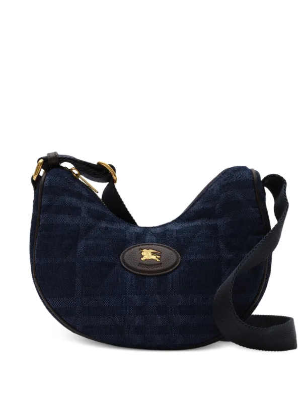 ヴィンテージ Burberry’s ブローチ 馬車 ラインストーン バーバリー Burberry Horseshoe Crossbody bag​ | Blue | FARFETCH