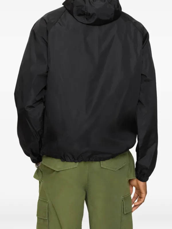 Burberry contrasting-trim Hooded Jacket | Black | FARFETCH