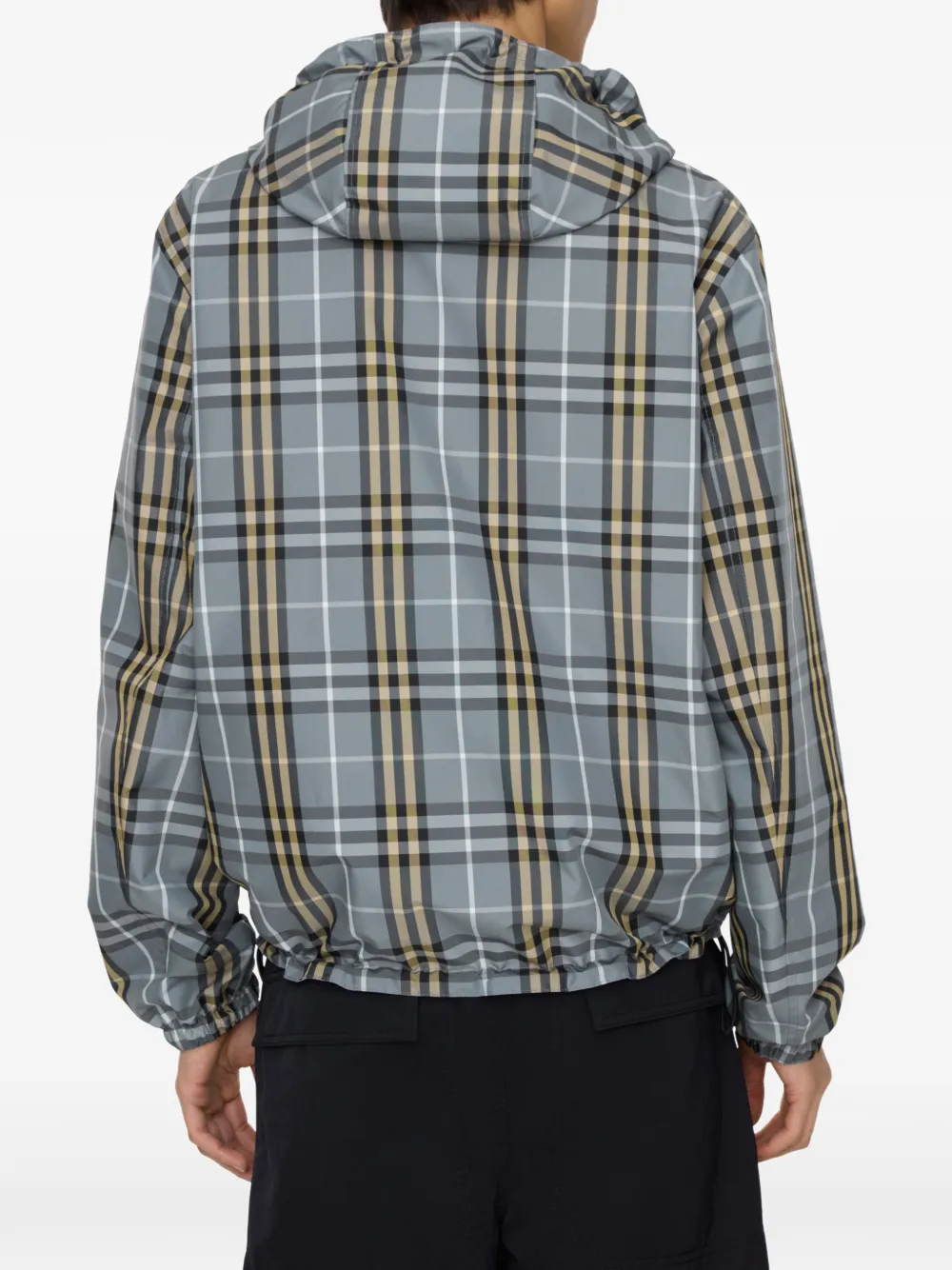 Burberry Omkeerbaar geruit jack met capuchon Grijs