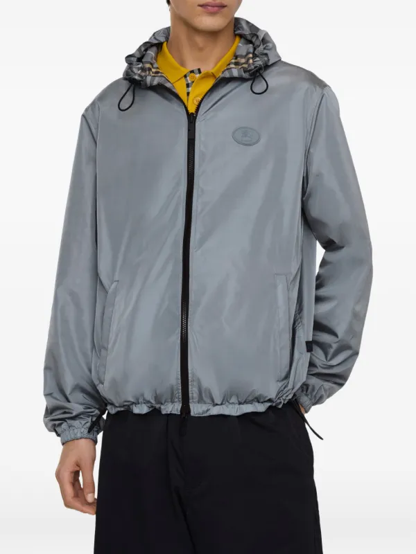 Burberry Reversible Check Hooded Jacket | Grey | FARFETCH ID Burberry Reversible Check Hooded Jacket | Grey | FARFETCH ID