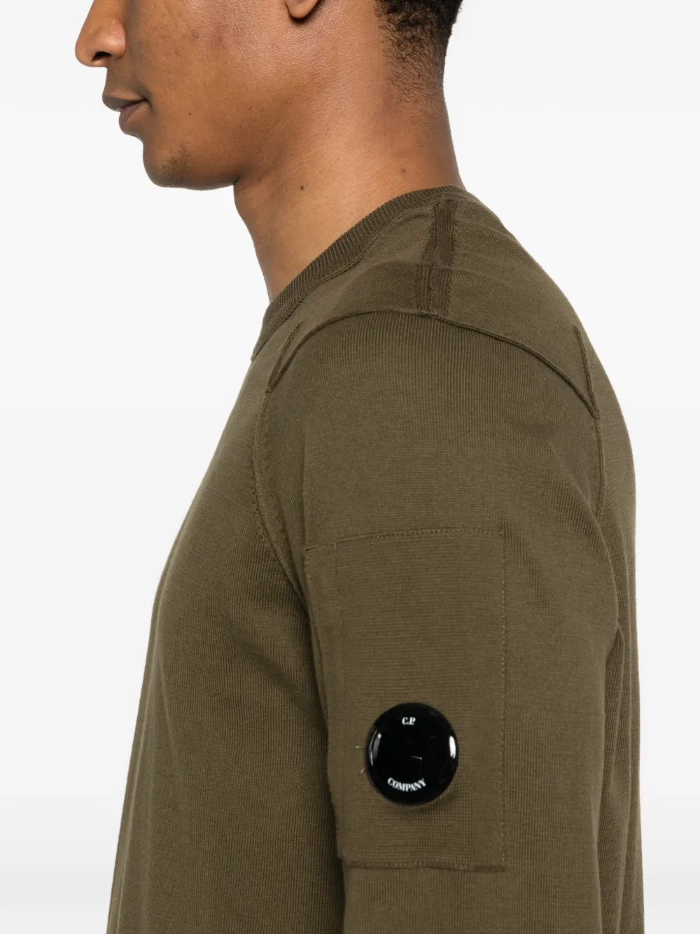 C.P. Company Lens sweater met ronde hals Groen