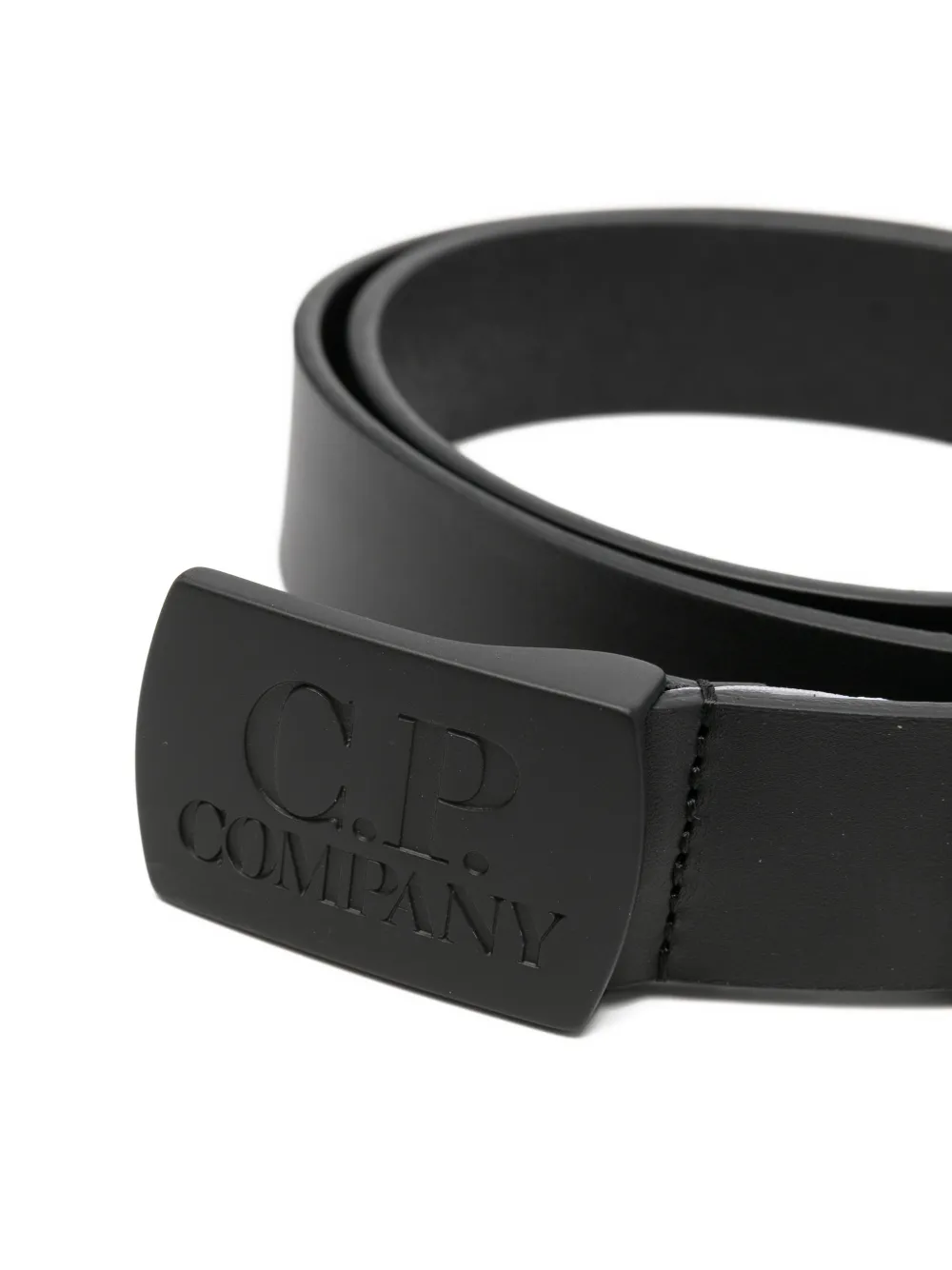 C.P. Company Leren riem Zwart