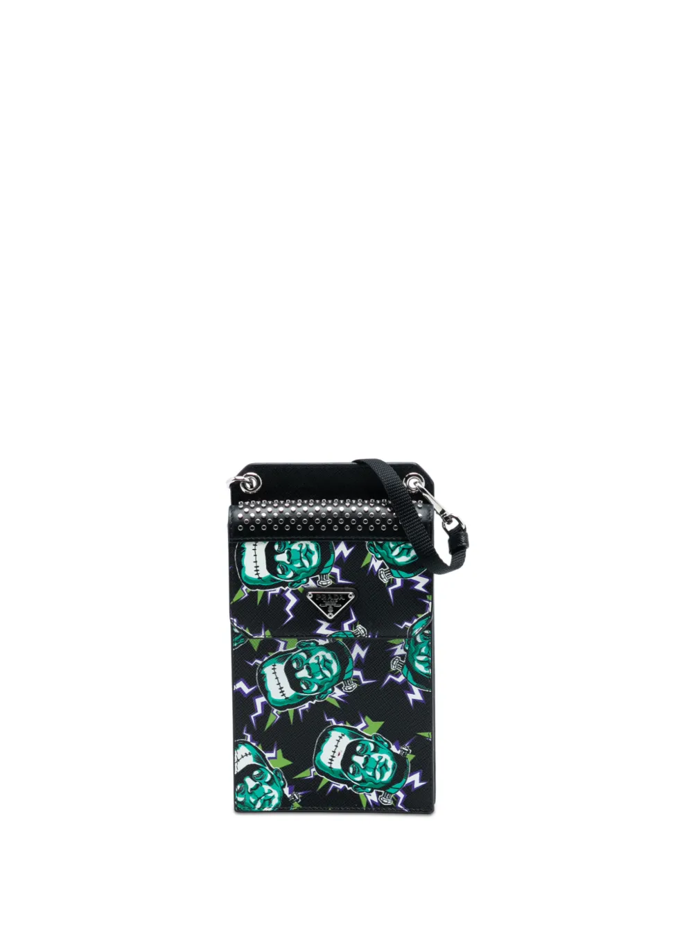 Prada Pre-Owned 2000-2013 Universal Studios Saffiano Frankenstein Phone Holder crossbody bag - Nero