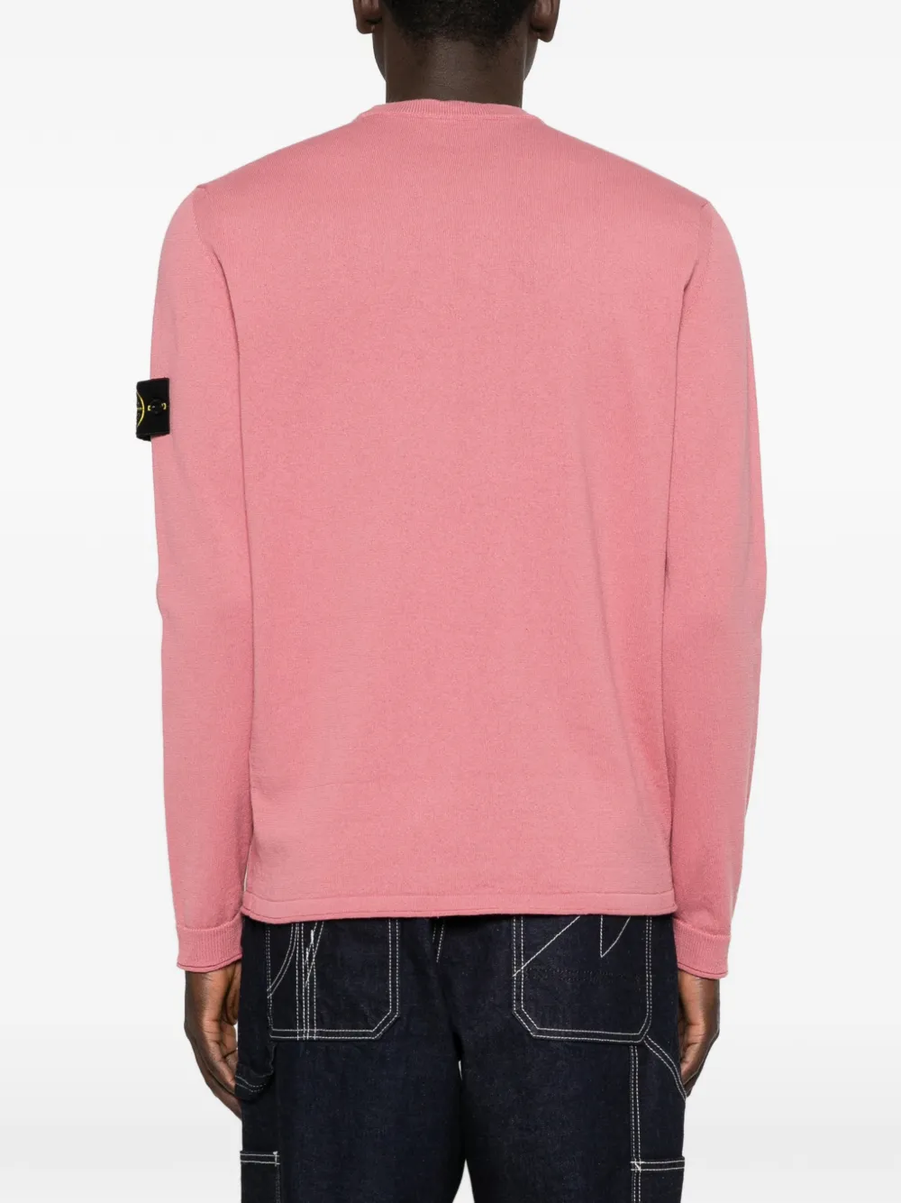 Stone Island Gerafelde trui van biologisch katoen Roze