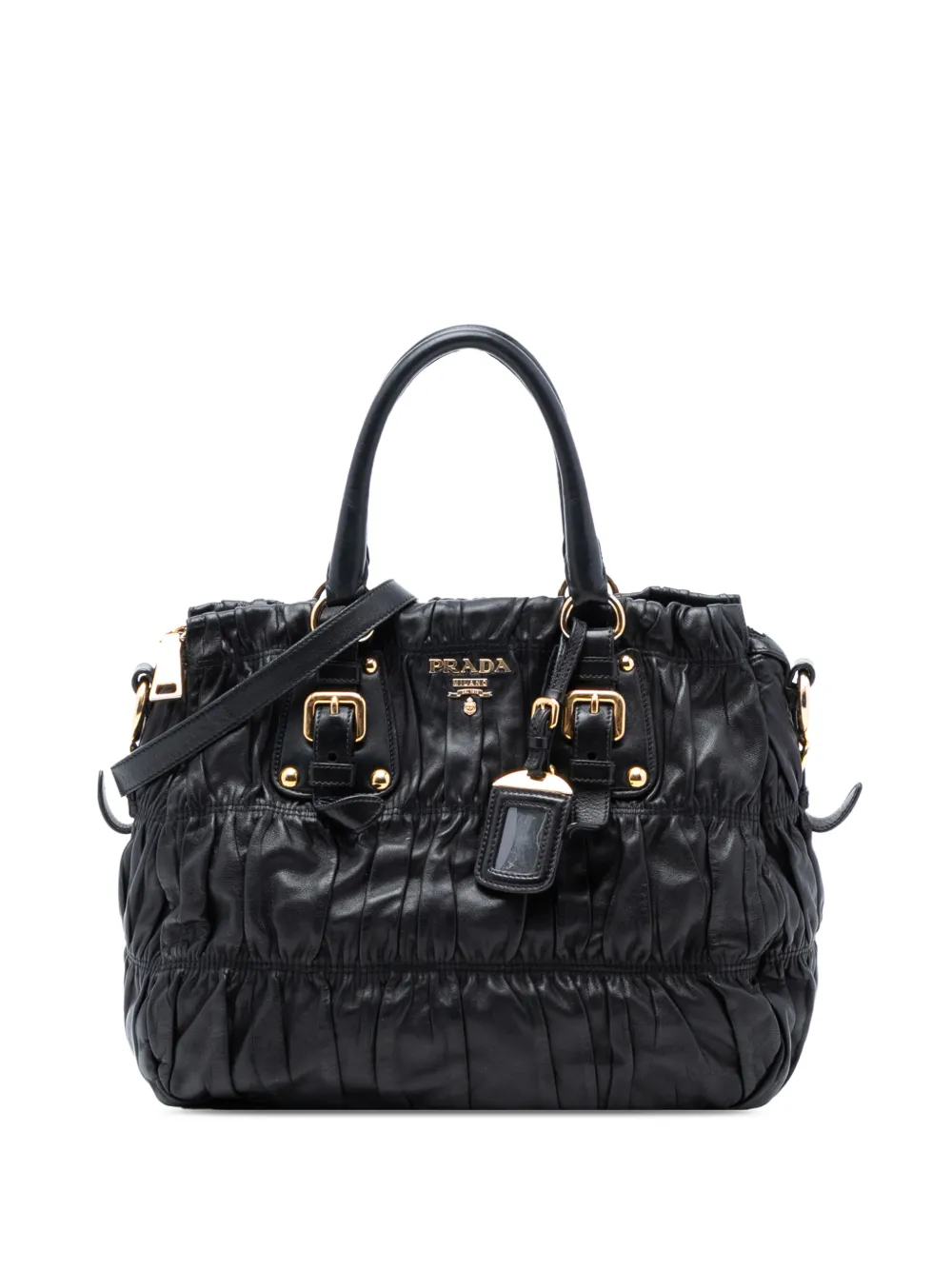 Prada Pre-Owned Borsa a tracolla Gaufre in nappa 2013-2025 - Nero