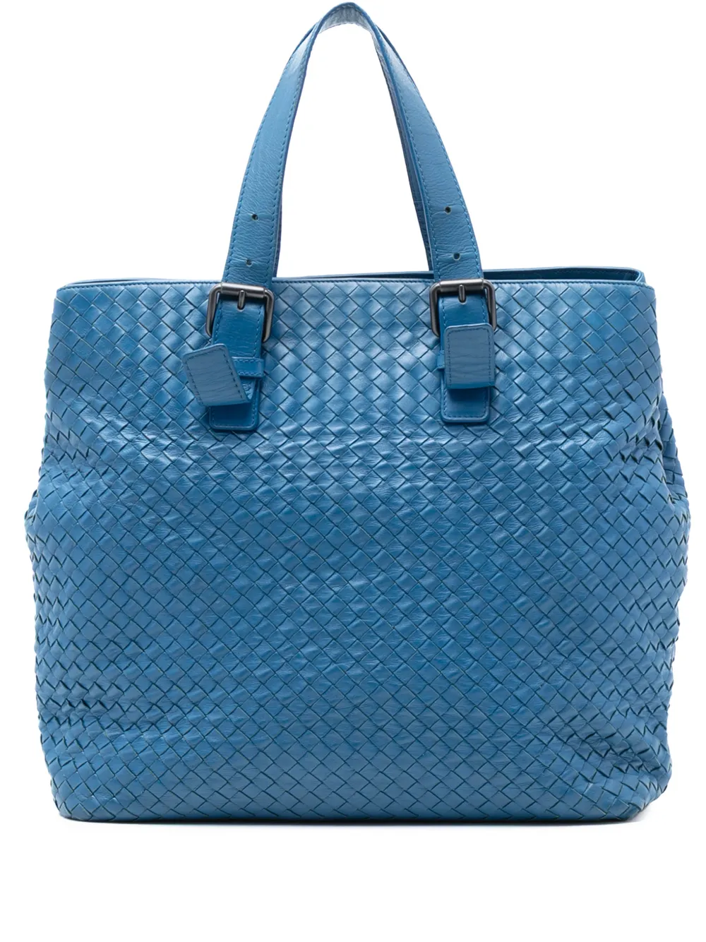 Bottega Veneta Pre-Owned Borsa tote Intrecciato in nappa con fibbia 2012-2025 - Blu
