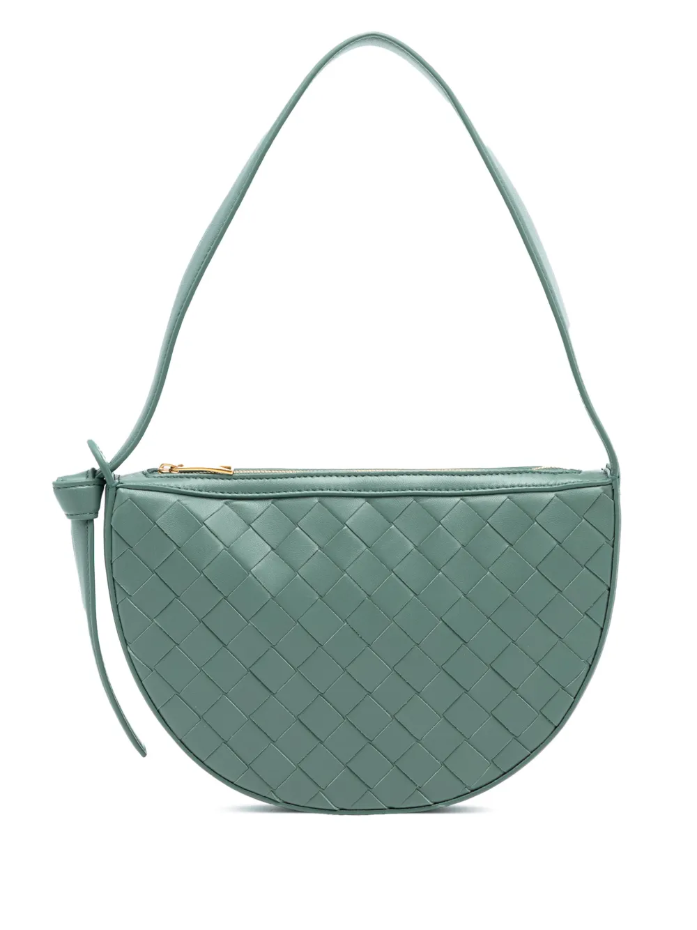 Bottega Veneta Pre-Owned 2012-2026 Mini Leather Intrecciato Sunrise Hobo shoulder bag - Verde