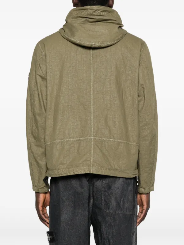Stone Island Hooded Zip Jacket | Green | FARFETCH JO