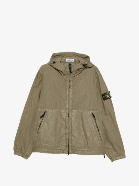 Stone Island Jaqueta com capuz e zíper