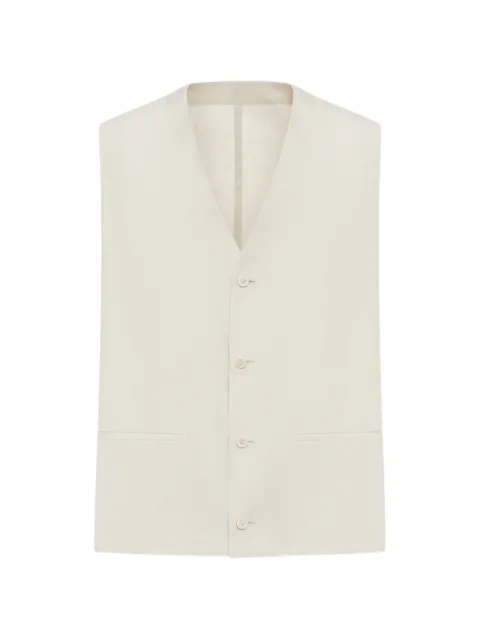 Lardini V-neck button gillet