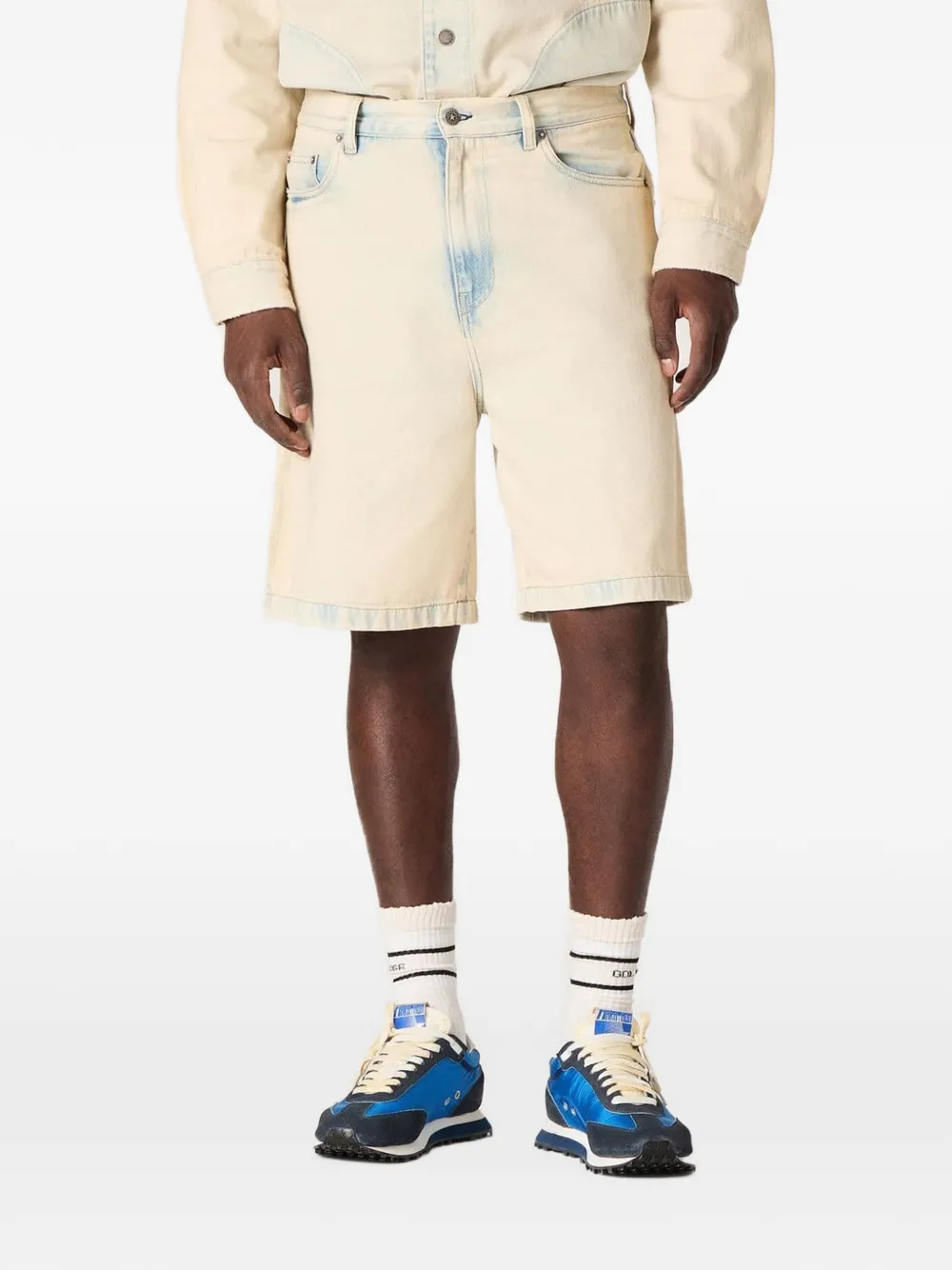 Golden Goose Denim shorts met zakken Blauw