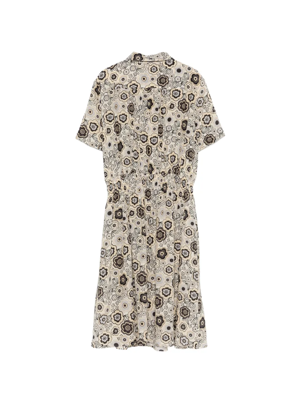  Aspesi Floral-print Midi Dress - Neutrals 
