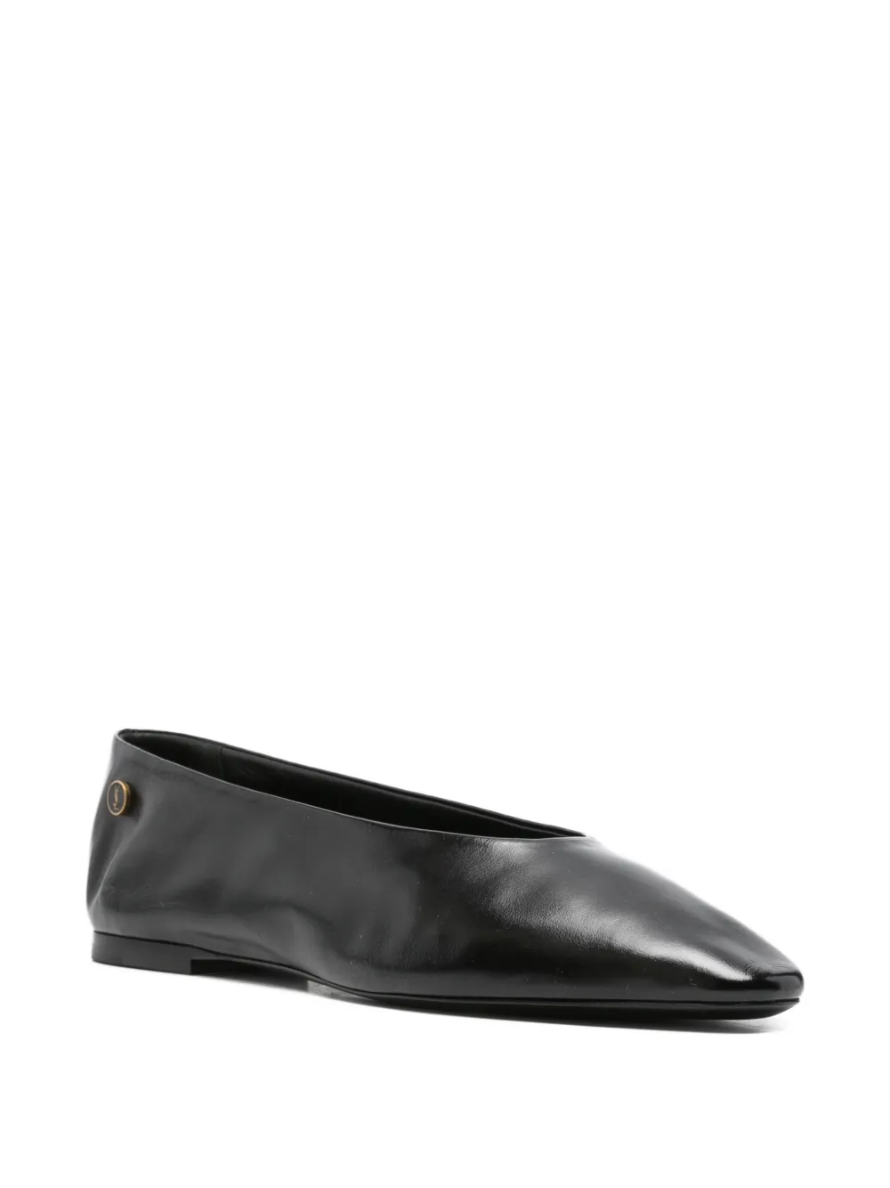 Saint Laurent Leren loafers met puntige neus Zwart