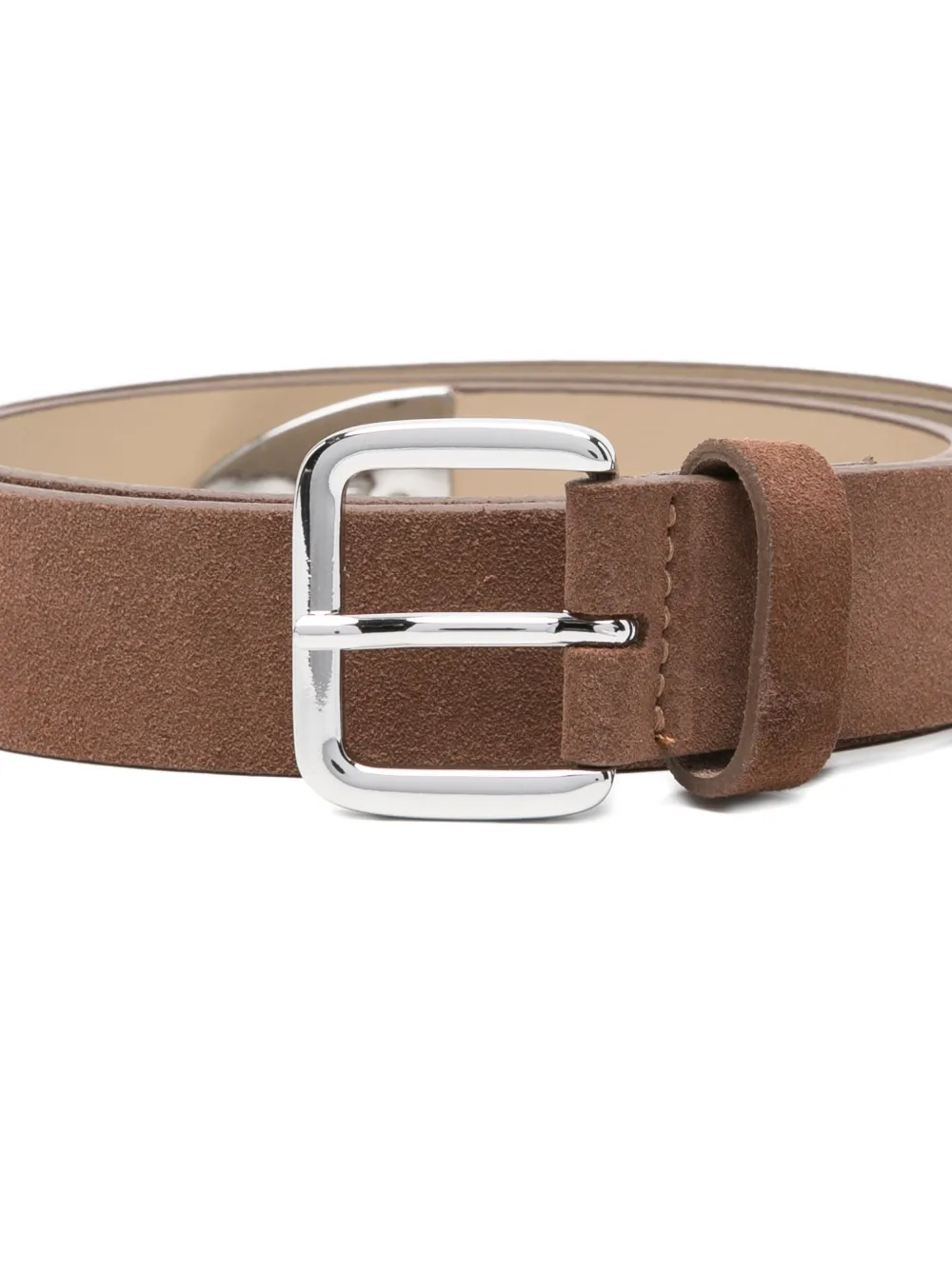  Tela D. Rock Suede Buckle Belt - Brown 
