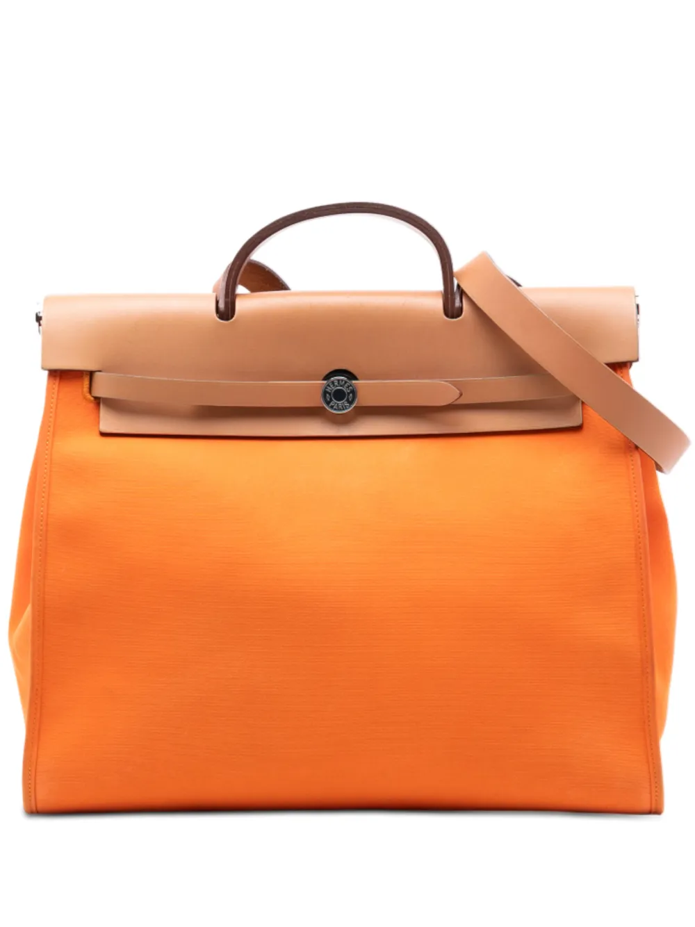 Hermès Pre-Owned Borsa a tracolla Herbag Zip 39 in tela Toile 2012 - Marrone
