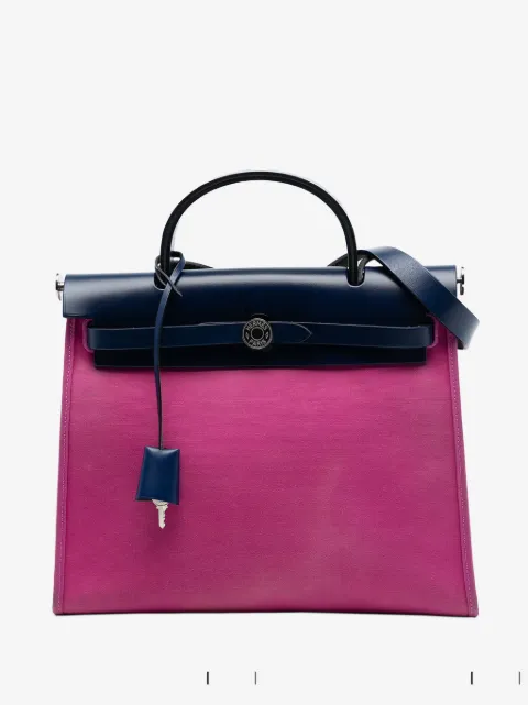 Hermès Pre-Owned bolsa satchel Toile Herbag Zip 31 2018