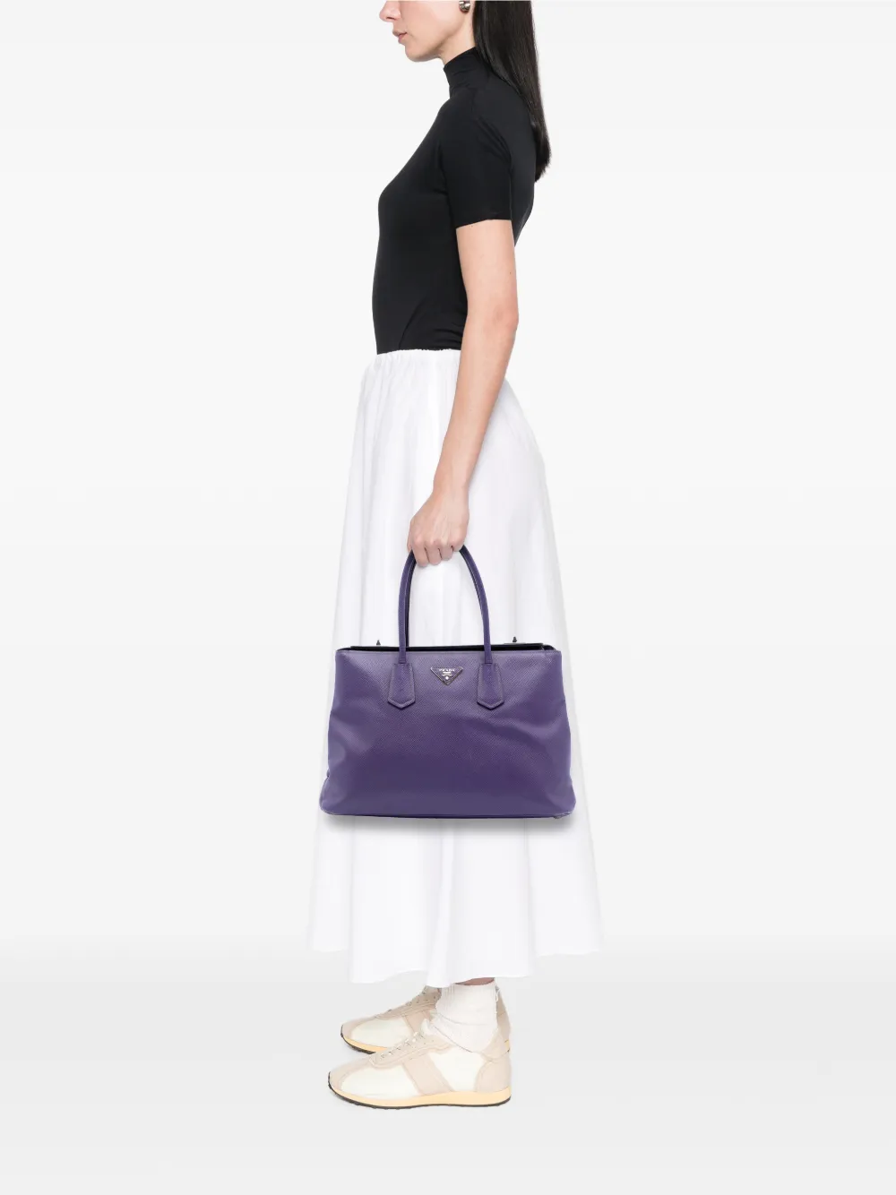 2010-2025 Saffiano Cuir Turnlock Twin Satchel